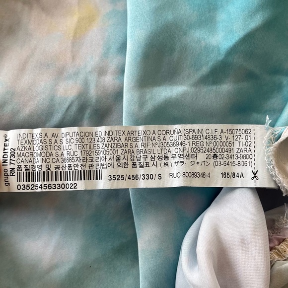 ZARA Tie Dye Satin Slip Midi Dress - Picture 13 of 14